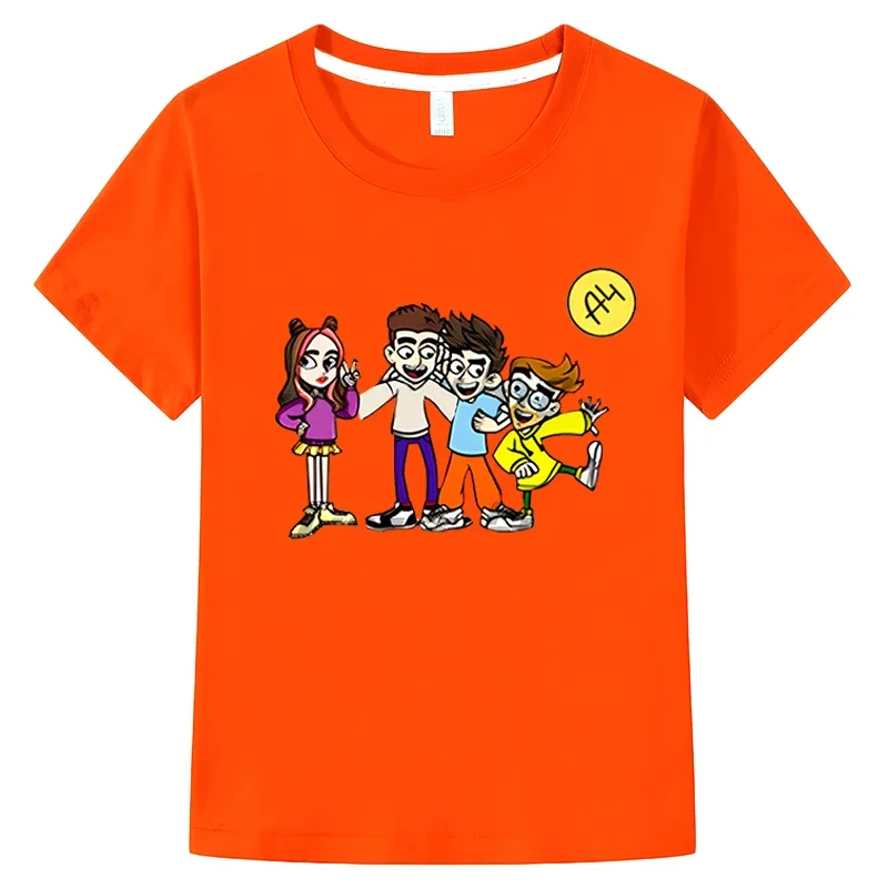 Влад Бумага А4 Children T Shirts  A4 Merch Casual Short sleeve Tops y2k boys girls clothes kids clothes Anime A4 Vlad T-shirt