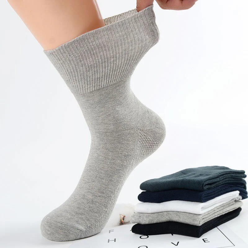 Loose Mouth Socks Cotton Comfortable Breathable Fat Man Fat Feet Non Binding Elderly Gift