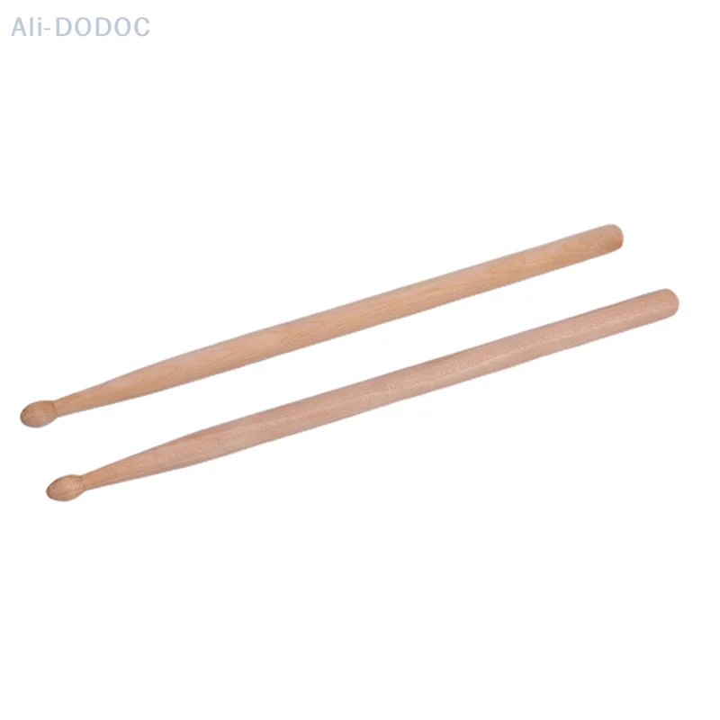 1Pair Lightweight Music Children Maple Wood Oval Tip Drum Sticks Accessories