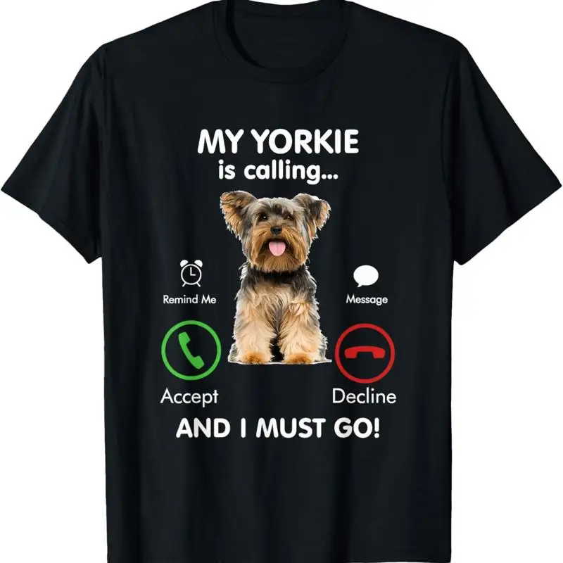 

Футболка на день рождения My Yorkie is Calling с забавным щенком Йоркшира для мамы