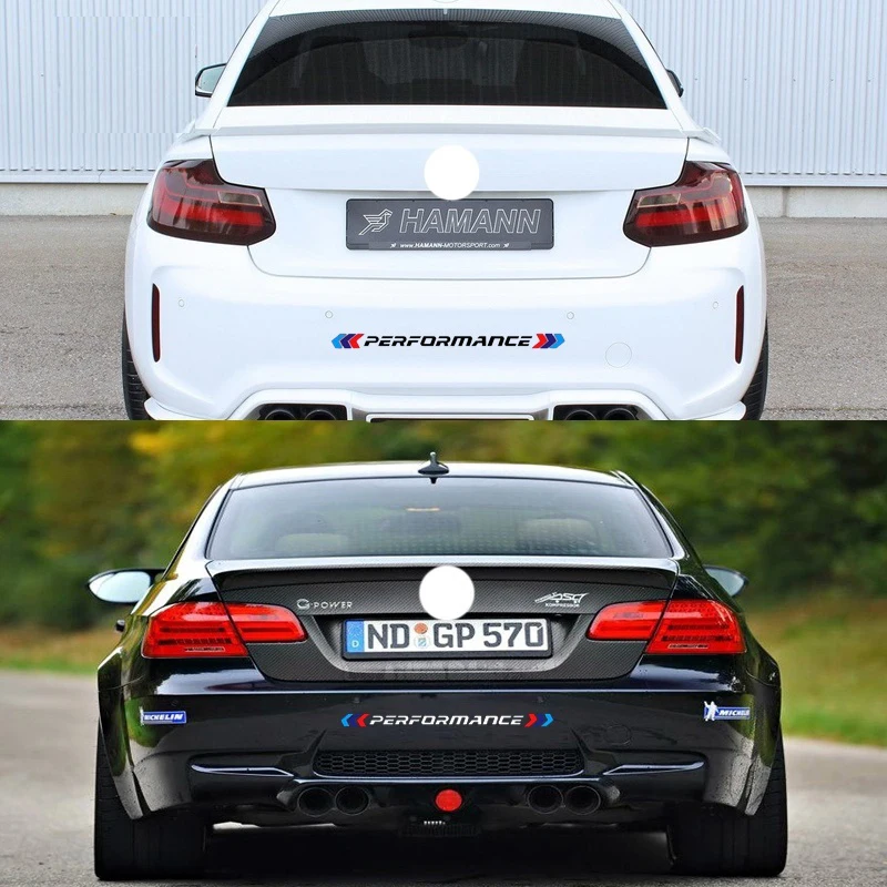 1Pc MPerformance Car Rear Sticker For BMW E36 E39 E46 E60 E64 E85 E87 E90 M3 M2 M4