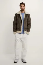 Men's winter imitation lamb suede suede fleece fleece fur one piece thickened windproof jacket