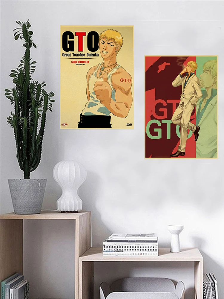 Anime GTO Poster Great Teacher Onizuka Kraft Art Decor Vintage Room Bar Cafe Decoration Print Art Wall Painting Kids Gift