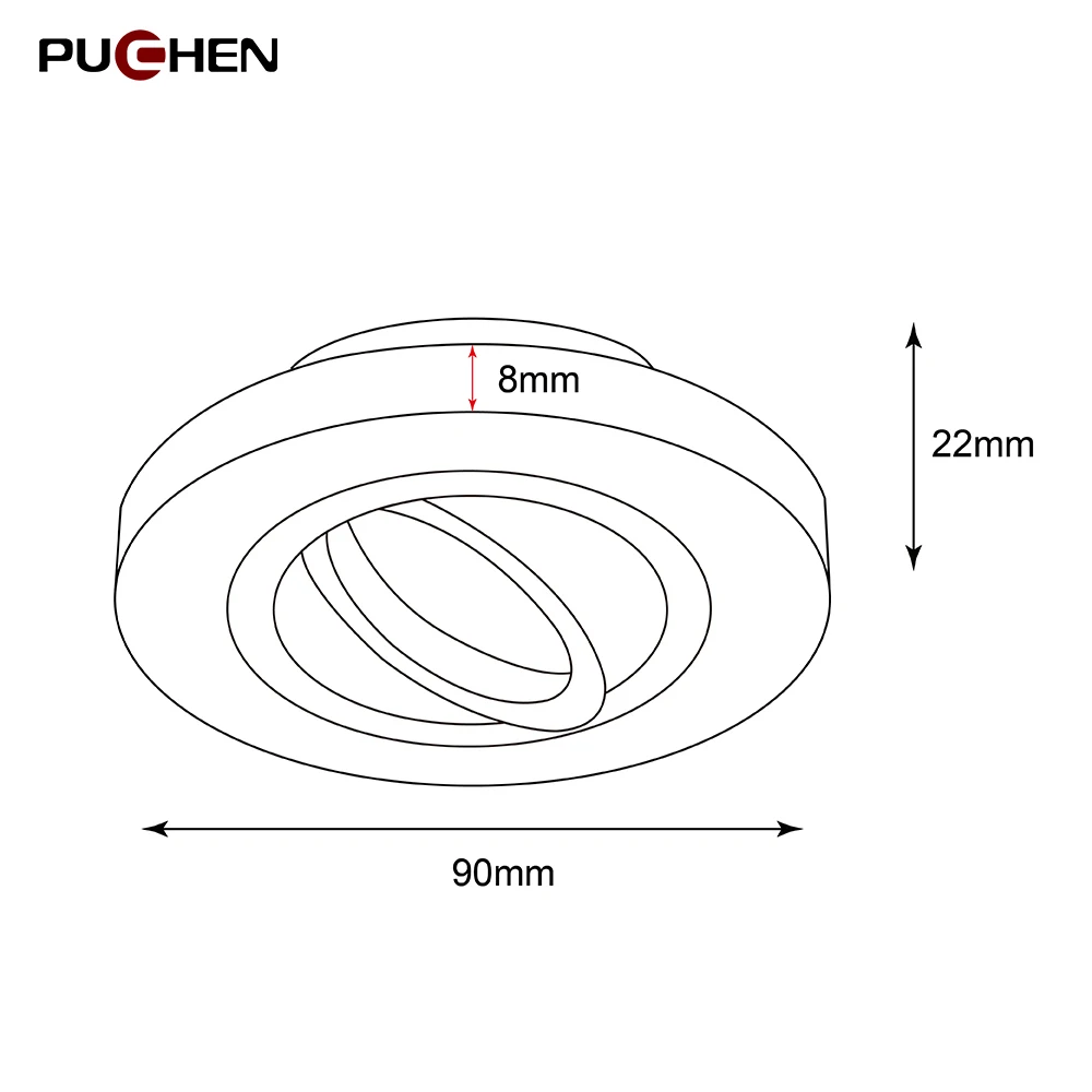 Puchen-Luz LED de techo moderna para sala de estar, dormitorio, cocina, fiesta, lámpara de aluminio para decoración del hogar