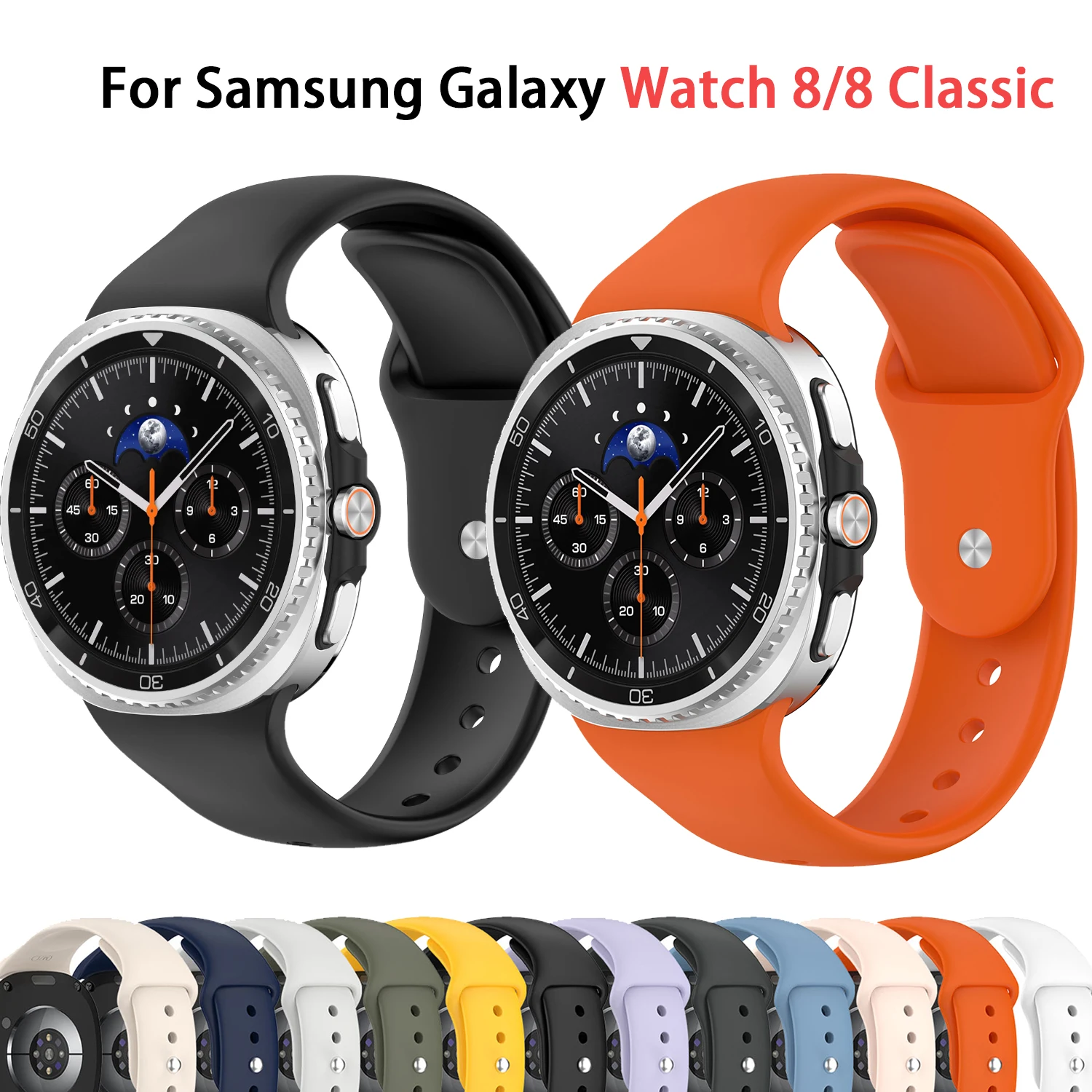 Weiches Silikonarmband für Samsung Galaxy Watch 8 Classic 46 mm Sportarmband für Samsung Watch 8 40 mm 44 mm Bandzubehör