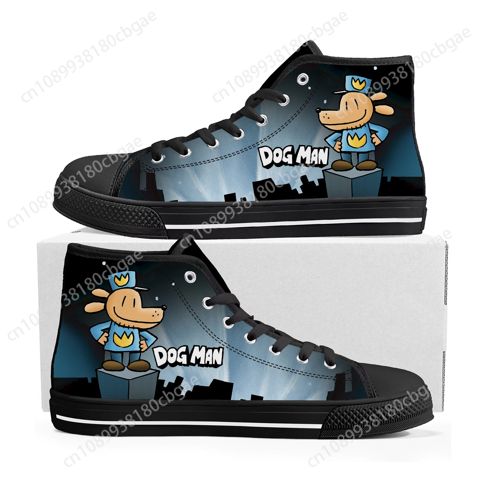 

Dog Man shoes High Top Sneakers Mens Womens Teenager High Quality Doggy Cartoon Canvas Sneaker couple Casual Shoe Custom Shoes