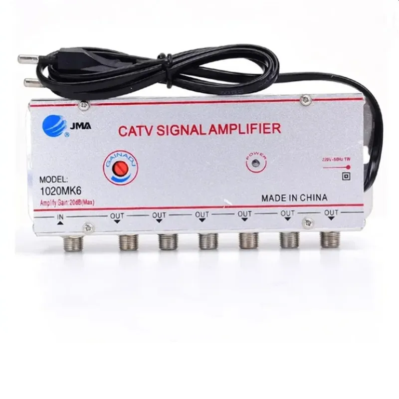 2/3/4/6/8 Way 20DB CATV Splitter Digital TV Antenna Signal Amplifier Indoor Booster for Home TV Equipments EU Plug 220V - view 5
