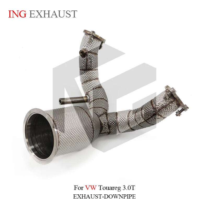 

ING Catalytics Downpipe for WolksWagen VW Touareg 3.0T ss304 heat shield Tube Header Performance Exhaust System