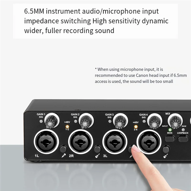 

High Quality-4 Channel Interface Sound Recorder With Recording Sound Card For Recording Of Singing Band Dubbing Live Broadcast E