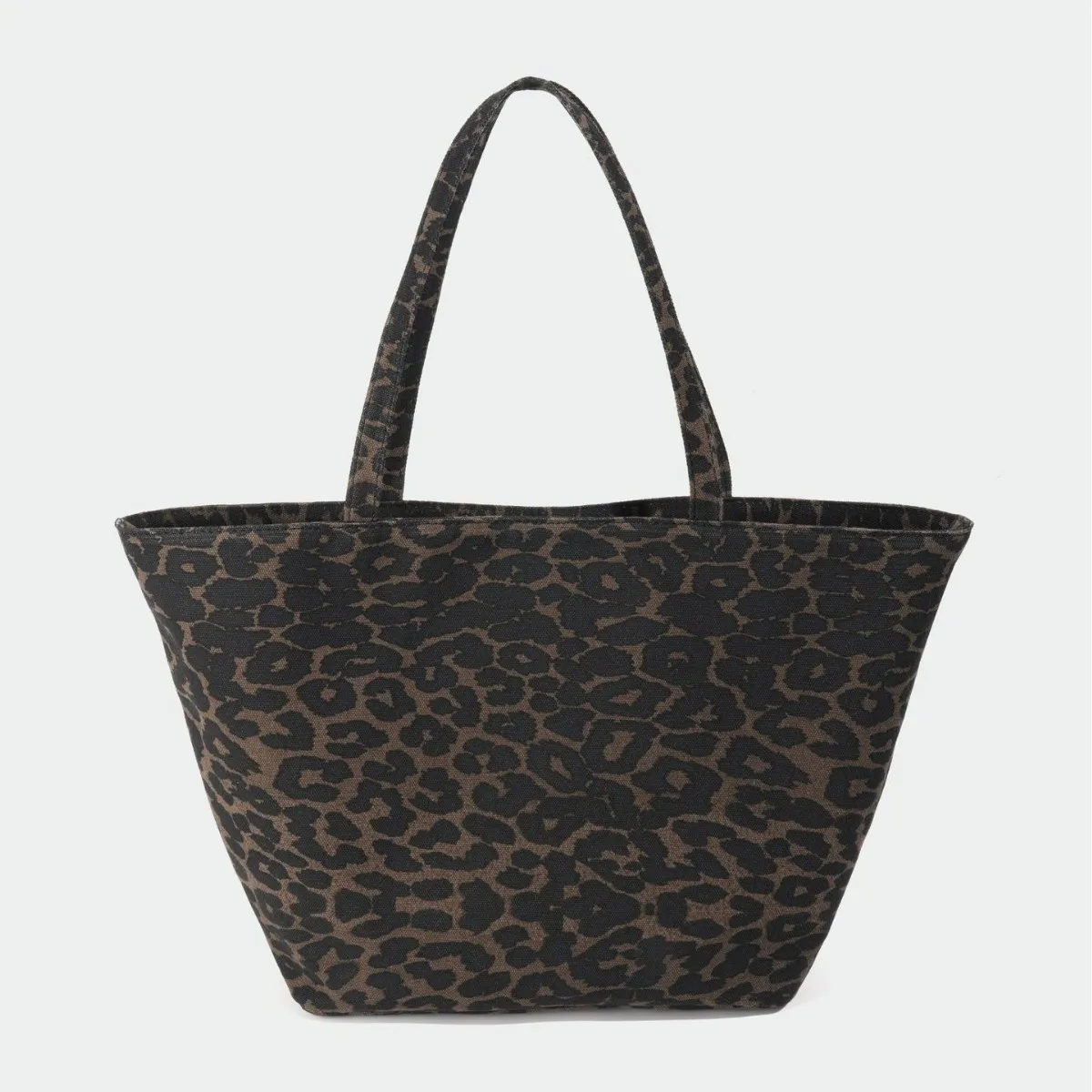 

Casual Leopard Tote Bags for Women Canvas Shoulder Bag Animal Printed Shopper Purses and Handbags Large Capacity Women Bag NEW