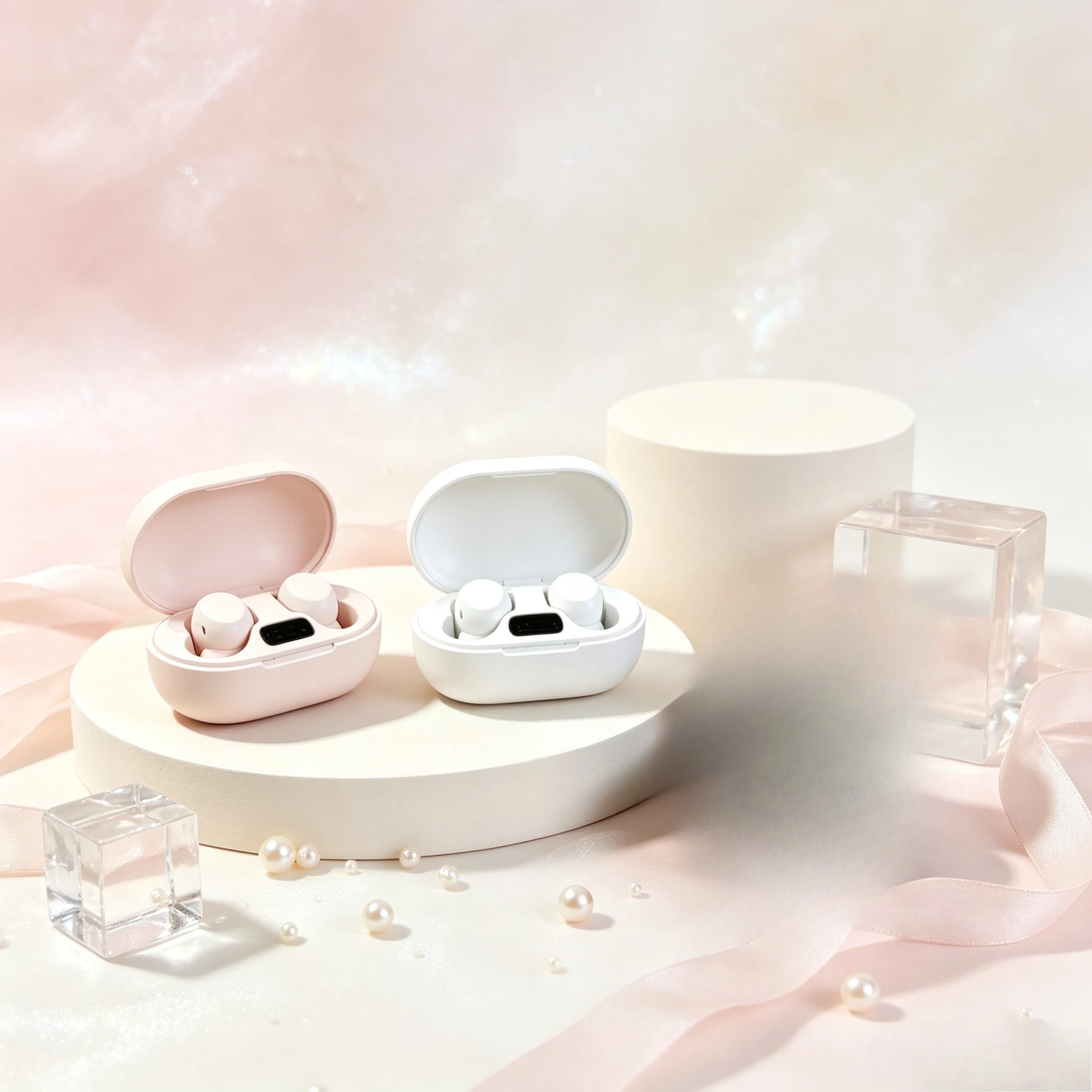 Bluetooth 5.3 Earphones Mini Headphones TWS Wireless Earbuds HIFI Stereo Noise Reduction Heasets with Microphones