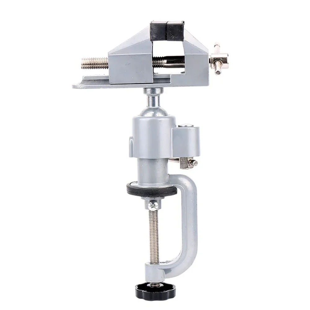 

Brand New Table Vise Bracket Fixed 26 * 12 * 5cm 360 Degree Aluminum Alloy Easy To Operate Multi-function Sliver