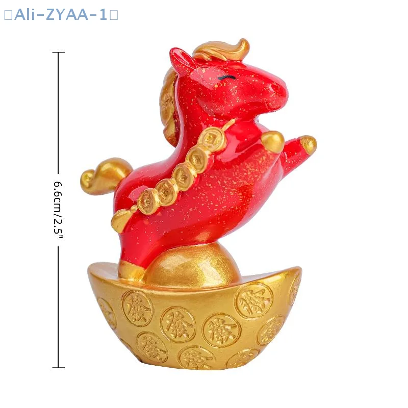 【ZYAA-1】Pferd Statue Sternzeichen Pferd Skulptur Feng Shui Sammlung Kristall Licht Pferd Sonnenfänger Ornament Home Desktop Dekor