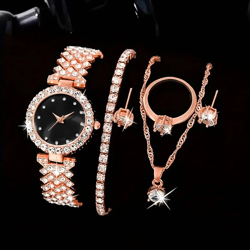 6pcs Women's Watch Set, Soft Premium, Ideal Gift For Valentine's Day, Thanksgiving Day, New Year's Day, Birthday Party