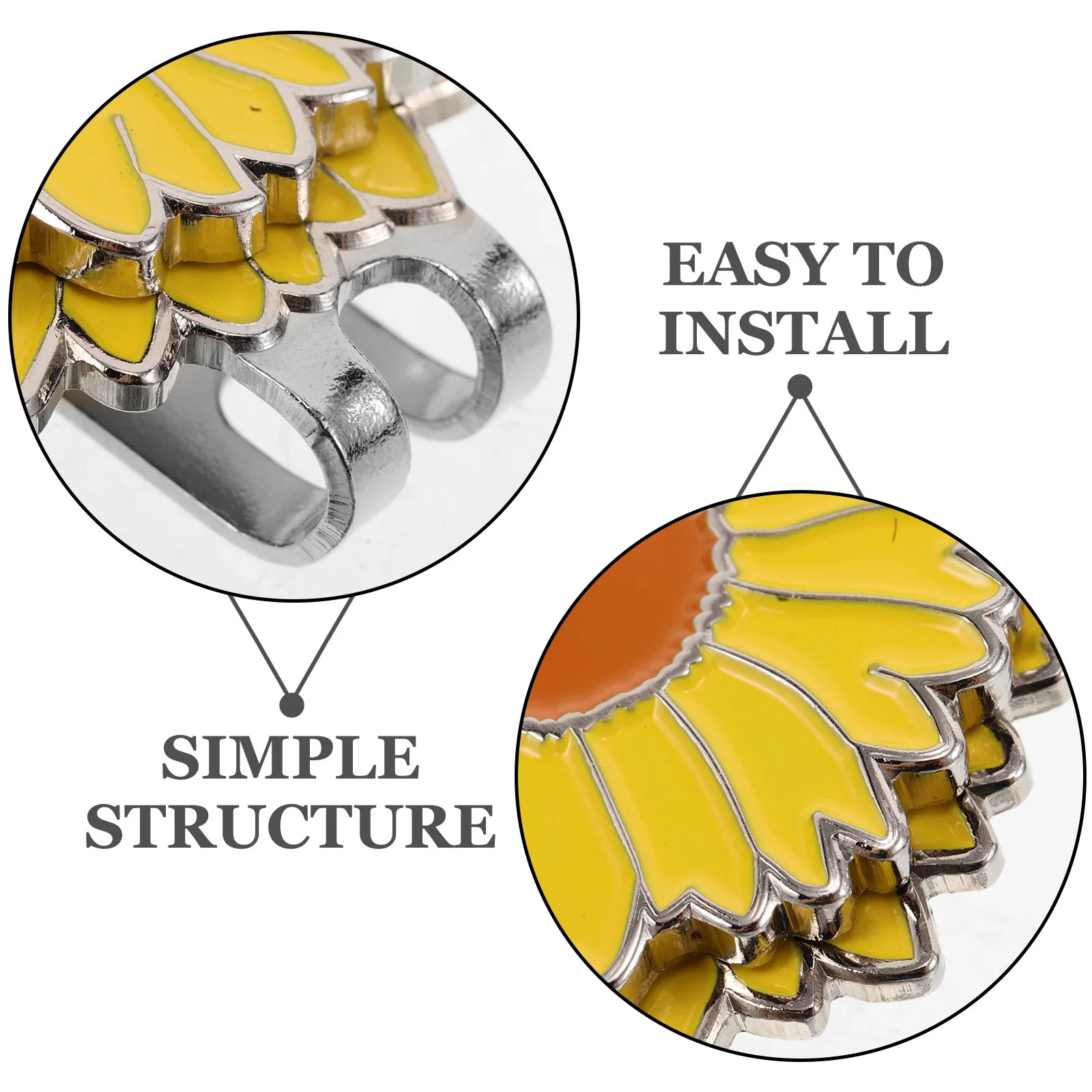 قبعة الجولف كليب زهرة معدنية الكرة ماركر أنيق قبعة التجنيب كليب للرجال النساء حافة قبعات قناع إكسسوارات الغولف