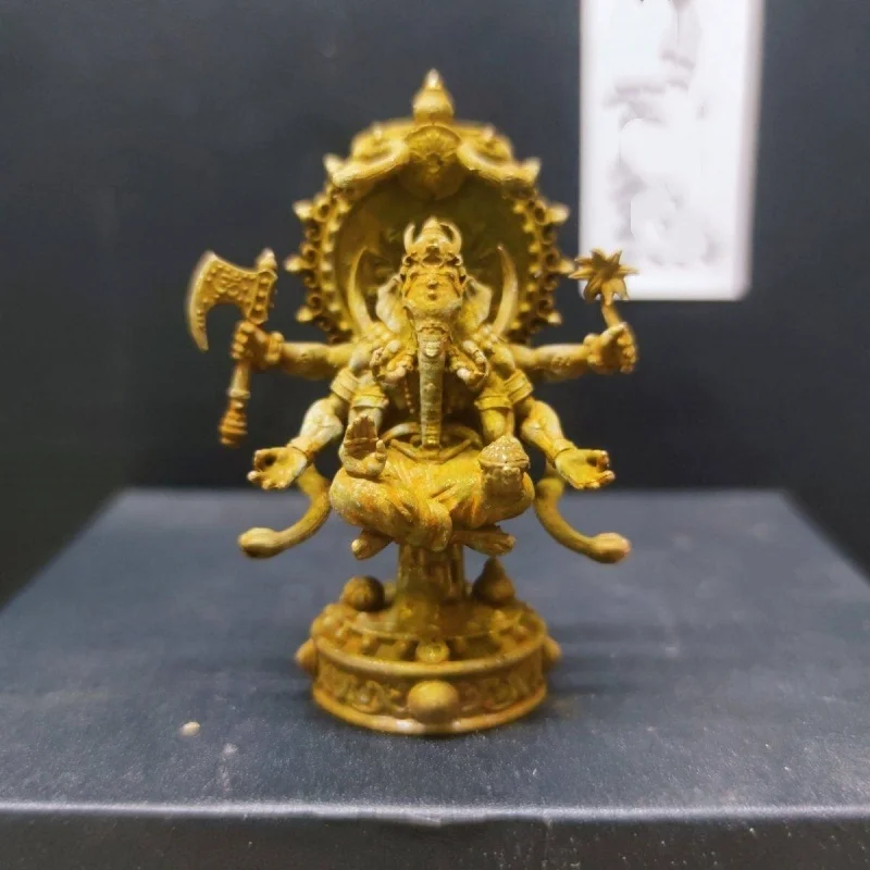 

Southeast Asian Ganesha Thai style Buddha statue mini elephant head god decoration handle piece exquisite handicraft