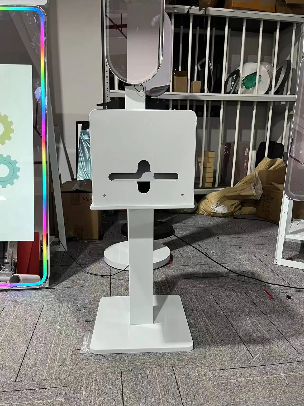 Photo Booth Printer Holder with Dust Proof Protective Cover for Wedding Party Event Kiosk