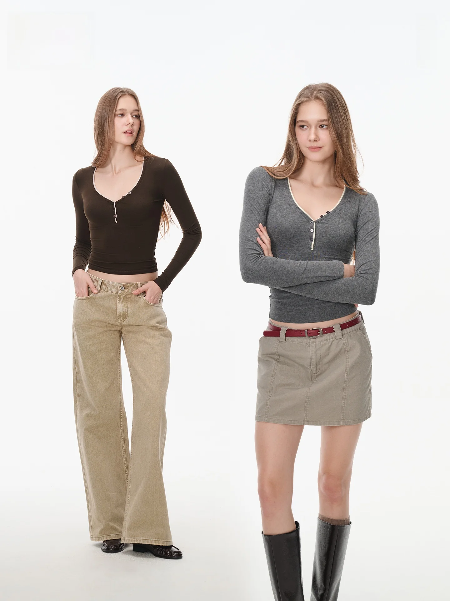 

LEIYU LABS Вязаная облегающая женская базовая футболка с V-образным вырезом, новинка 2026 года, внутренняя одежда, высокоэффективная термофутболка, черная, весенняя модная футболка