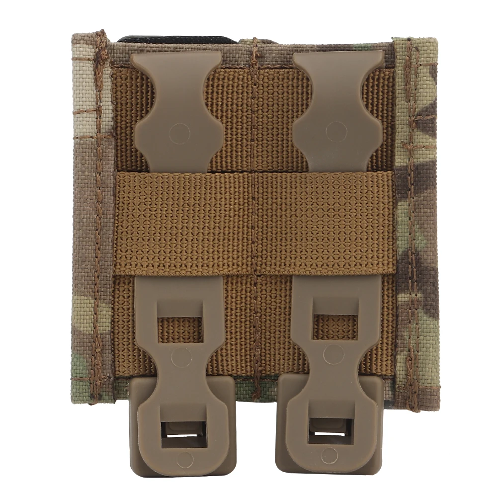 ​ ​Air soft 9MM Double Mag Pouch Tactical Molle FAST Glock Mag Pouches Built-In Kydex Wedge Insert Hunting Gear