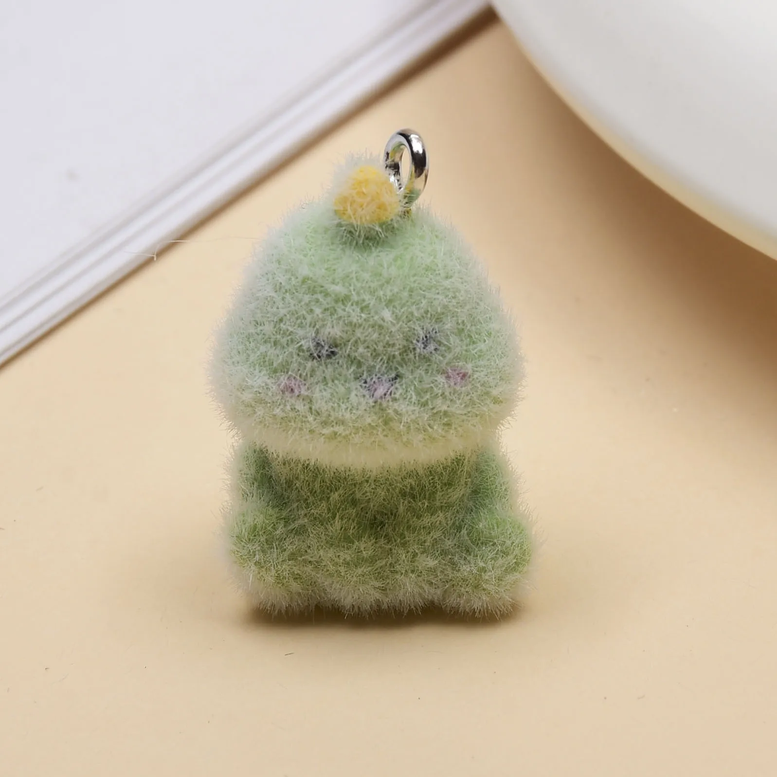 20pcs 3D Flocking Resin Charms cute cartoon Plush doll Pendant For Earring Necklace Keychains DIY Jewelry fittings