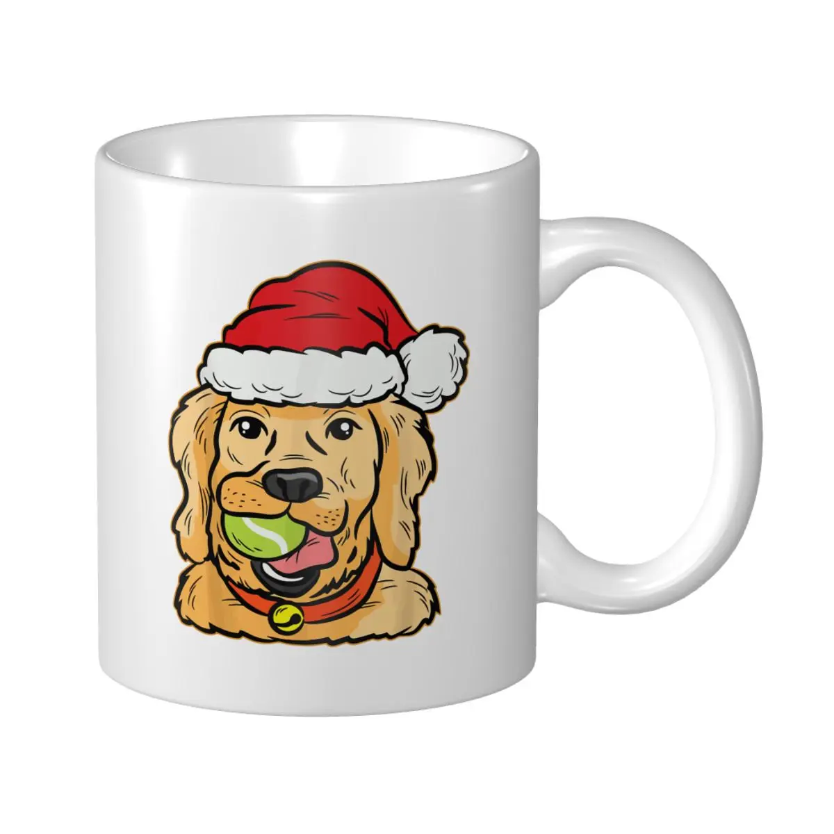 Mark Cup Mug Christmas Golden Retriever Dog Coffee Mugs Tea Milk Water Cup Travel Mugs For Office Home