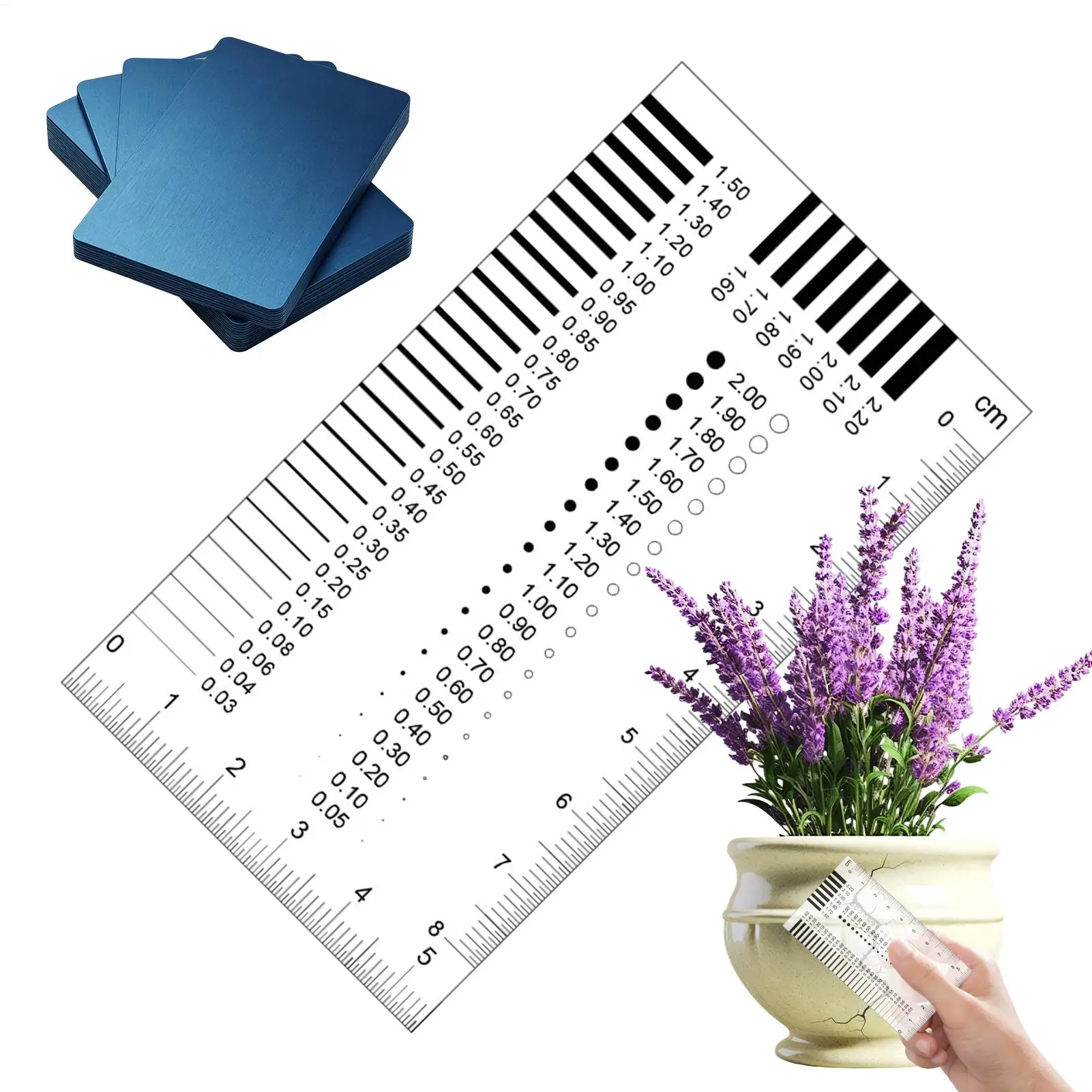 Crack Measurement Ruler Transparent 0.01mm Precision Meter Crack Width Gauge For Home Inspection For Beginners Hobbyists