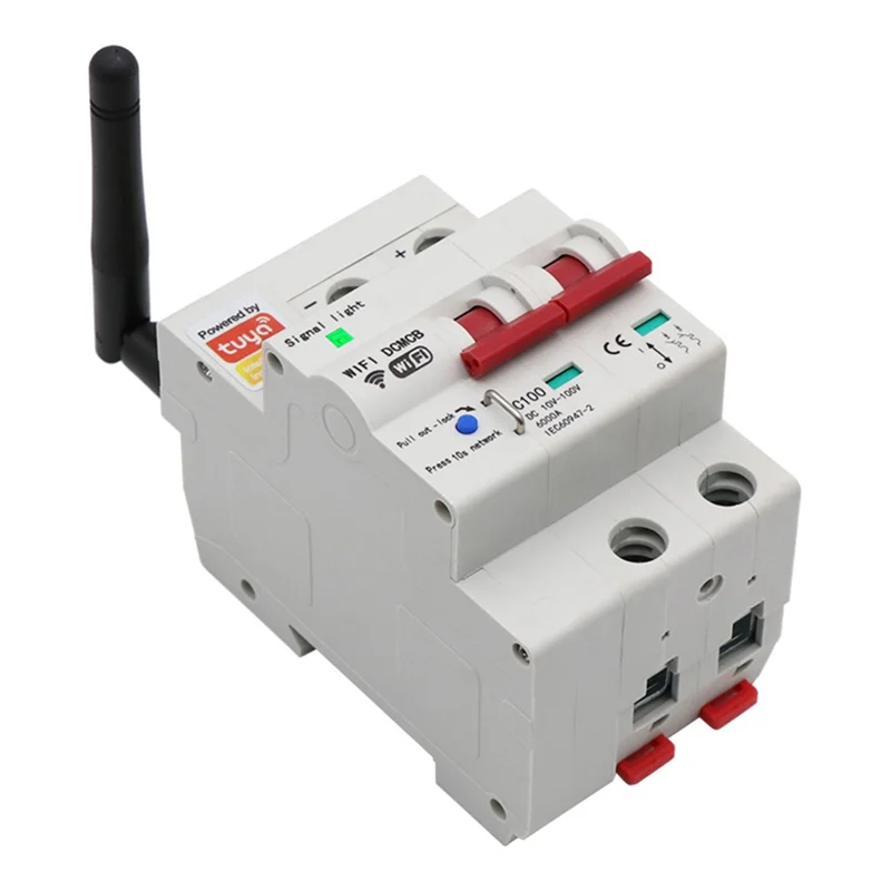 Y45A-Tuya Smart Life Wifi DC Smart Circuit Breaker Voverload Short Circuit Protection With Alexa Google Home For Smart Home