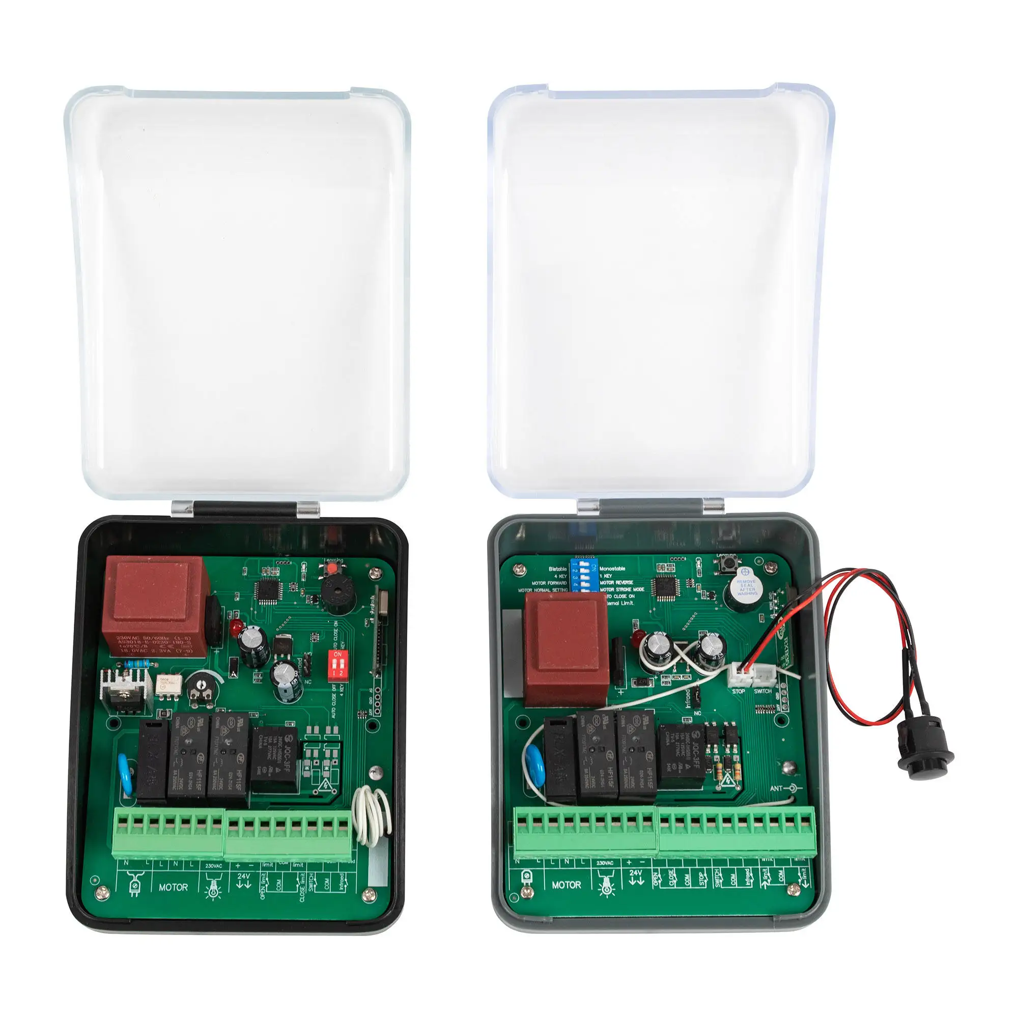 AC 220V 433.92MHz Fixed Code Remote Control Board 4 Buttons Auto Shut-Off 30m Control Distance Garage Door Operator Plastic