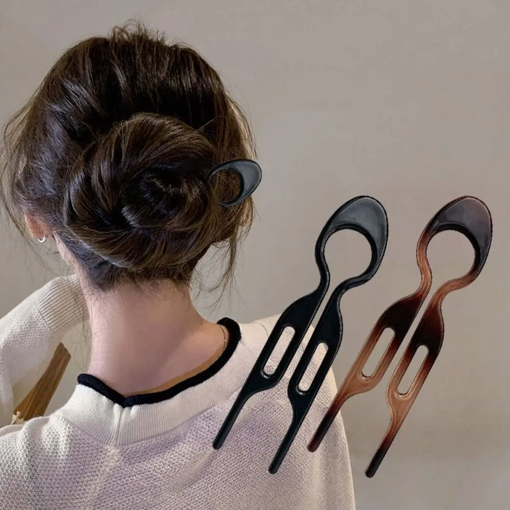 Simple Acrylic U-shaped Hair Stick Acetate Hairpin For Woman Girls Party Gifts Headdress Temperament Hairstyle Tools