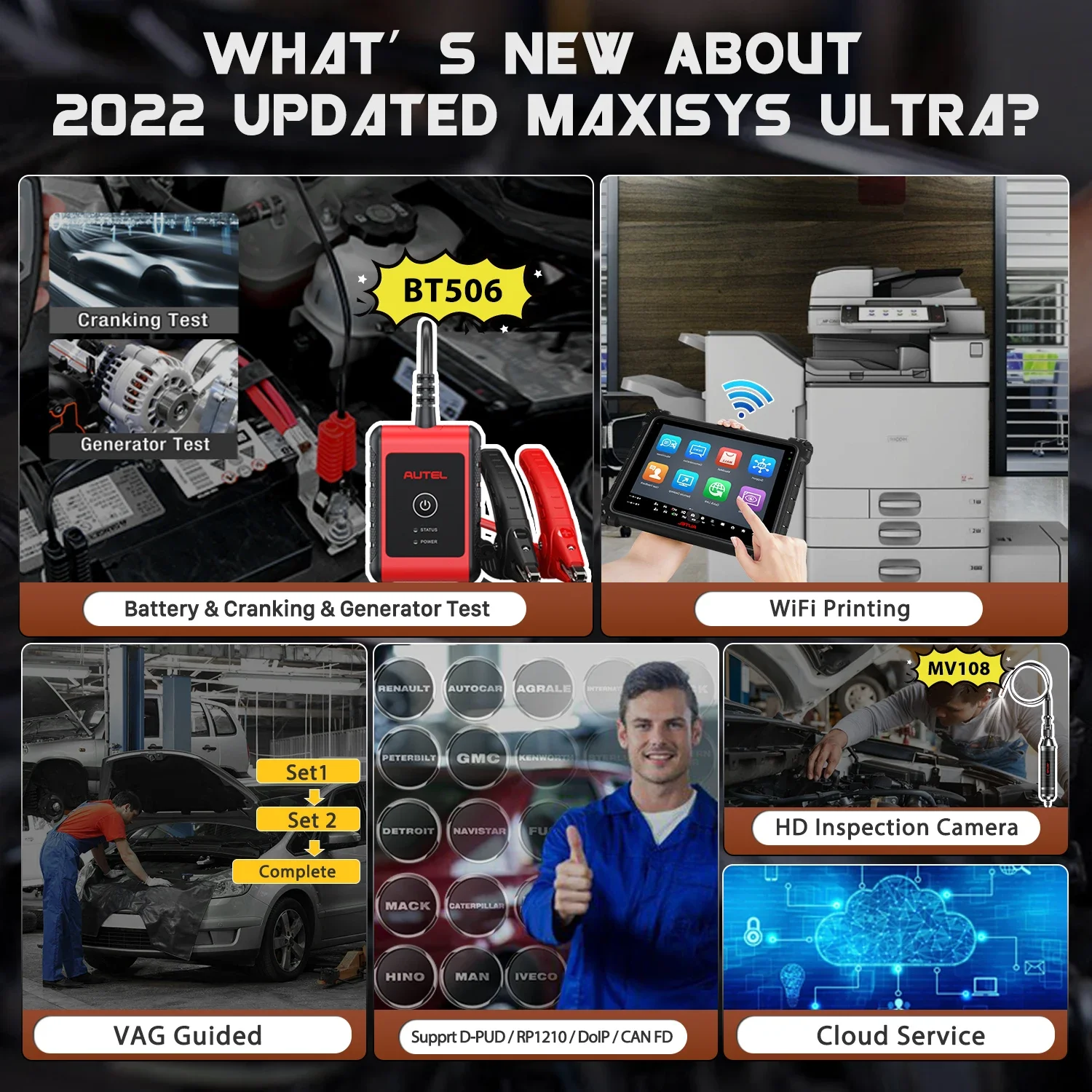 Autel Ultra 1 Year Free Update 40 Service Obd2 Scanner Automotive Diagnostic Computer Advanced Vehicle Tools Autel Maxisys Ultra