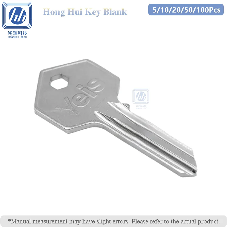 

5-100Pcs/lot Solid Brass Electroplated Key Blank 5 Pins Hexagon Flat Handle 27.3mm Uncut for Unit Wood Door Household Locksmith
