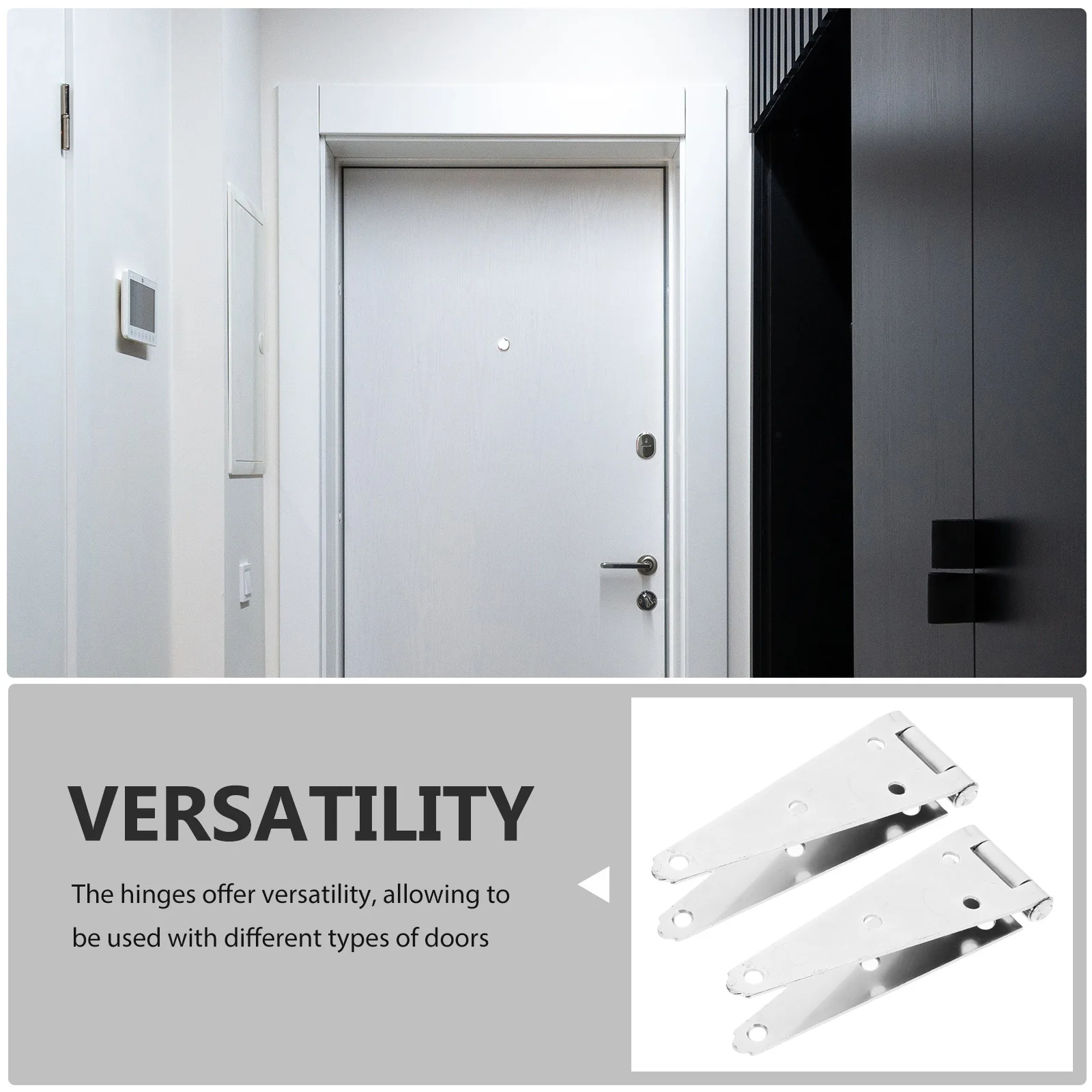 

2pcs Heavy Duty Outdoor Hinges 150mm Galvanized Suitable for Wooden Fences Gate Hardware Versatile Usage Easy Installation Shed