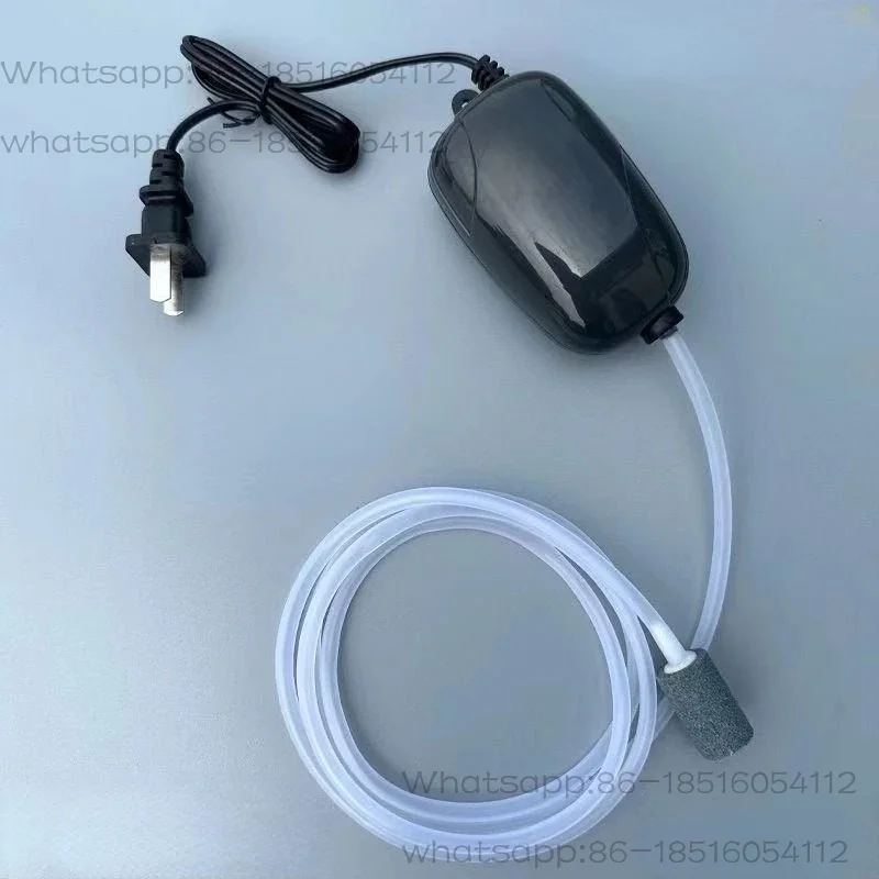 Aquarium Air Pump Fish Tank Mini Compressor Single Double Outlet with Check Valve Tube Aquatic Accessories 220V 3W 5W