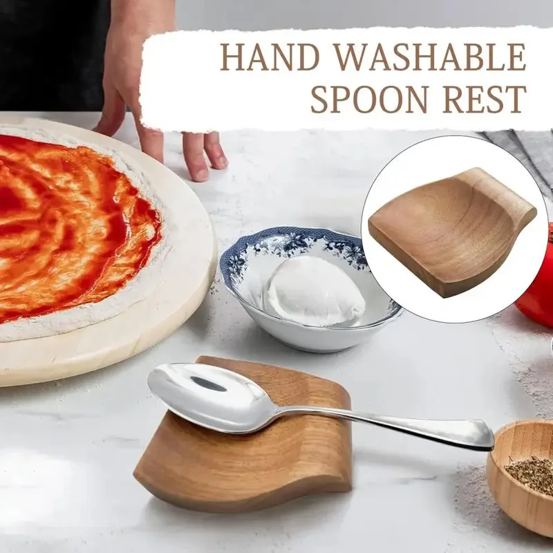 

TOPLIVING Durable Spoon Wooden Spoon Utensil Holder Set Food Grade Kitchen Tool Tray for Cooking Spatulas Utensils Easy