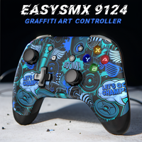 EasySMX 9124 Wireless Gamepad, Bluetooth Controller for Samsung Smart TV, PC, Nintendo Switch, Steam Deck, Phone, Graffiti