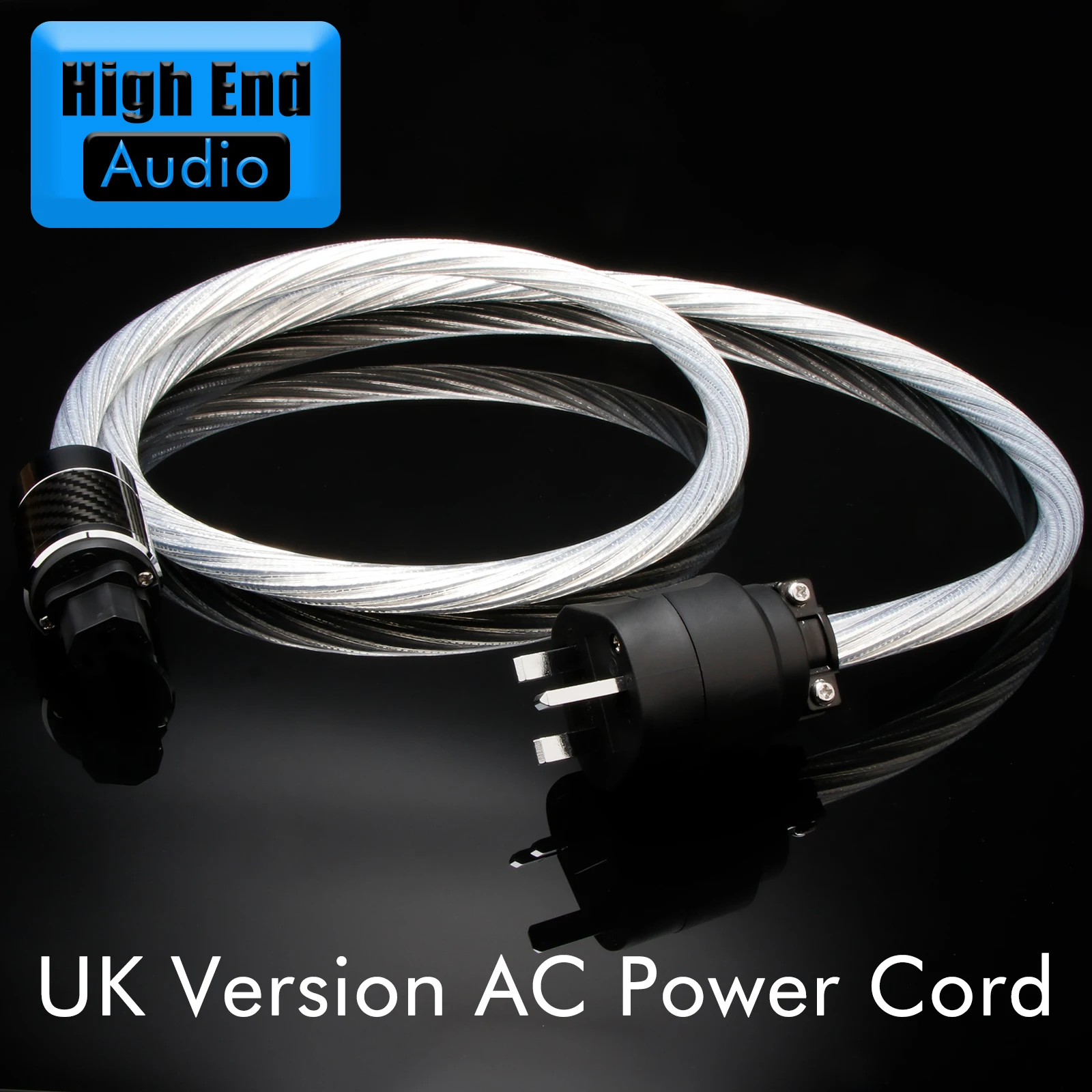 Preffair OOC Sliver Plated Hi-Fi Audio Power Cable for National Standard Audio Amplifiers, Tube Amplifiers, and Speaker