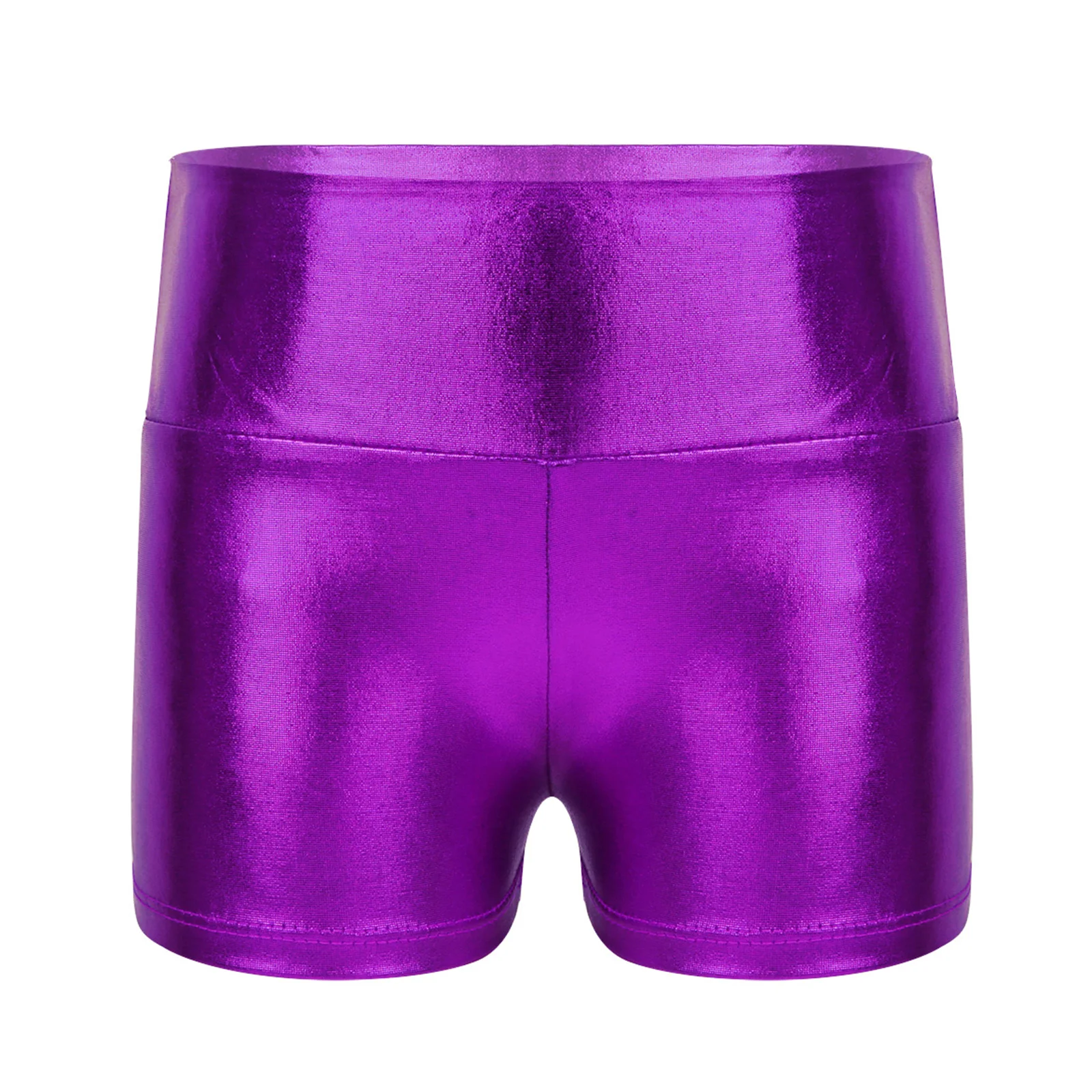 Kinder Mädchen Metallic Shiny Ballett Tanz Gymnastik Shorts Hosen Hohe Taille Fitness Workout Yoga Cheer Dancewear Activewear – Detail 19