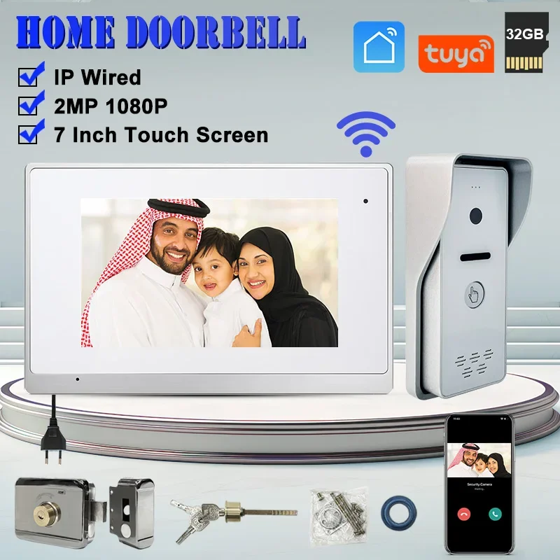 

Камера видеонаблюдения с поддержкой Wi-Fi, 1080P, 128 ГГц
