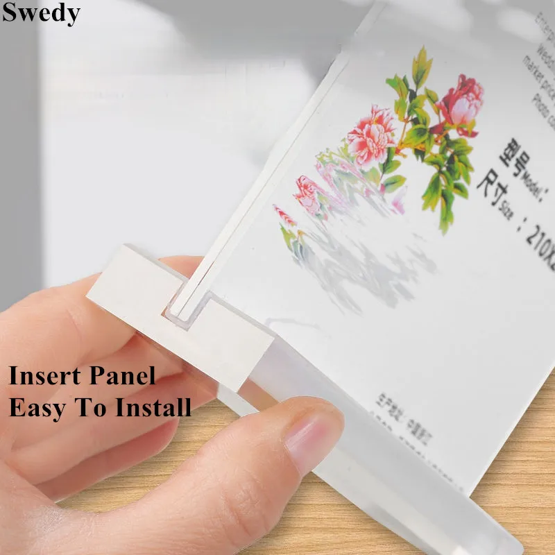 A5 148X210MM Double-Sided Magnetic Acrylic Sign Holder Display Stand Plastic Table Menu Paper Card Price Label Poster Frame