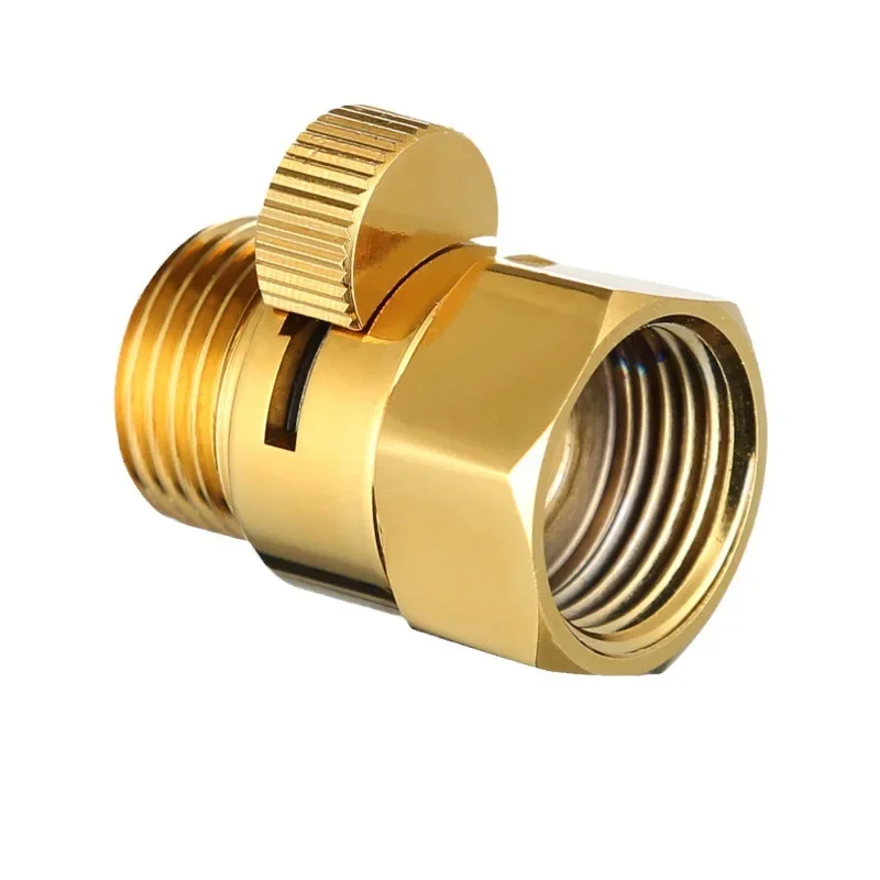 

Bathroom Shower Brass Junction Water Flow Control Valve Straight Through Shut-off Angle Valve Bath Water Tap Accessory