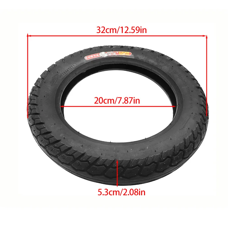12.5inch 12 1/2x2 1/4 Thickened Inflatable Inner Tube Outer Tyre For Bicycle Tire Accessories, Durable, Easy Install