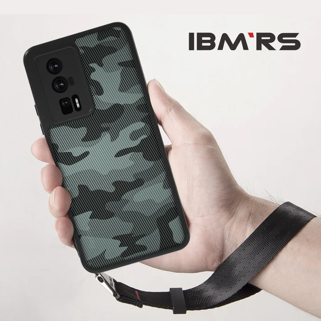 IBMRS for Xiaomi redmi k60/K60 Pro/poco f5 pro case ,  (Comes with wrist strap) camouflage Shockproof Protective Phone Case