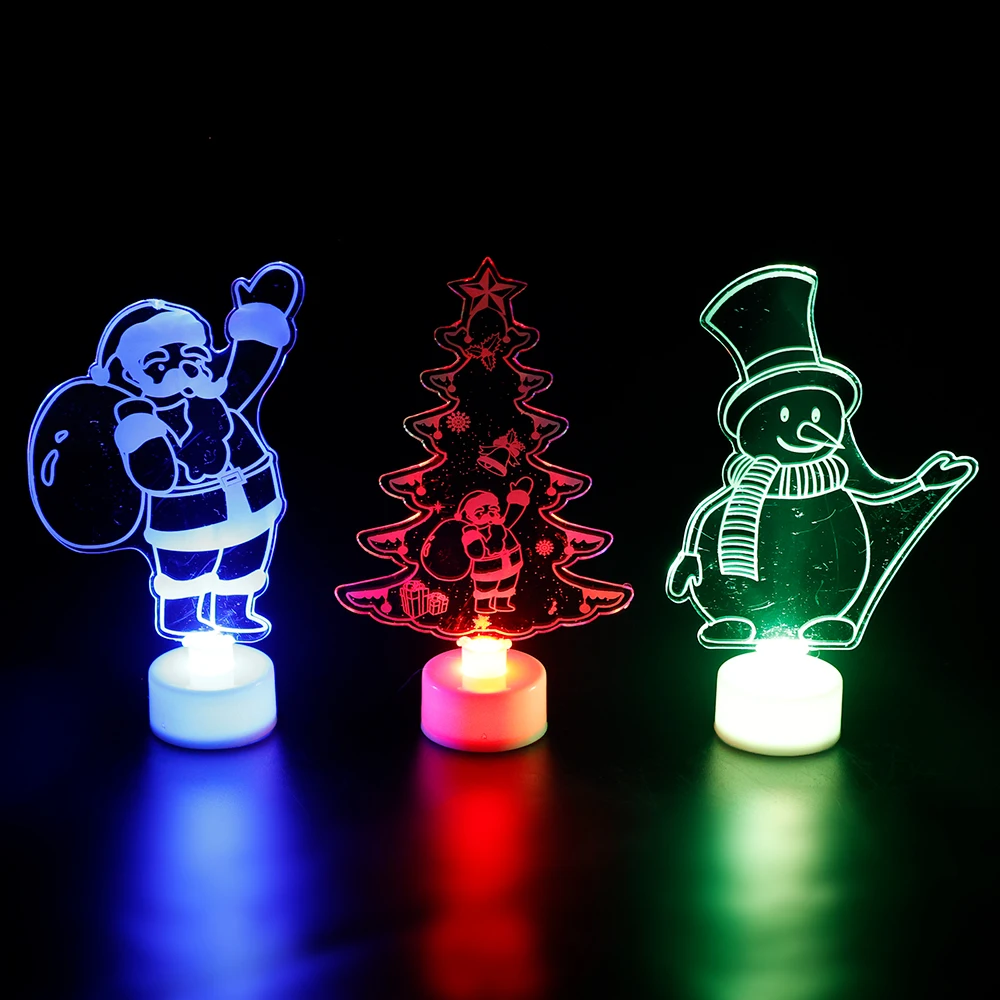 

Christmas LED Night Lights Xmas Tree Santa Colorful Mini Lamp Xmas New Year Kids Gifts For Christmas Navidad Party Decorations