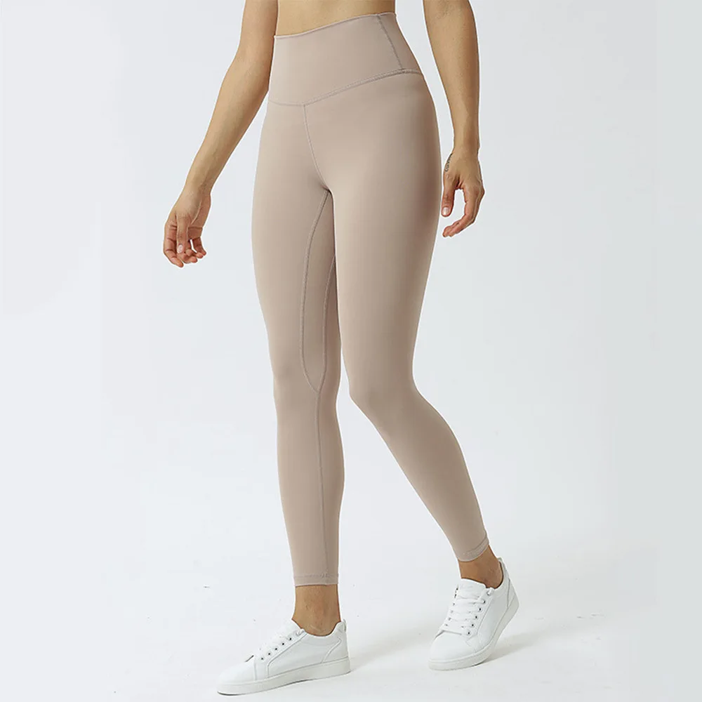 

2025 Hot! Double-Sided Brushed Yoga Pants High Waist Butt Lifting 9/7 Length Naked Feeling Seamless Leggings