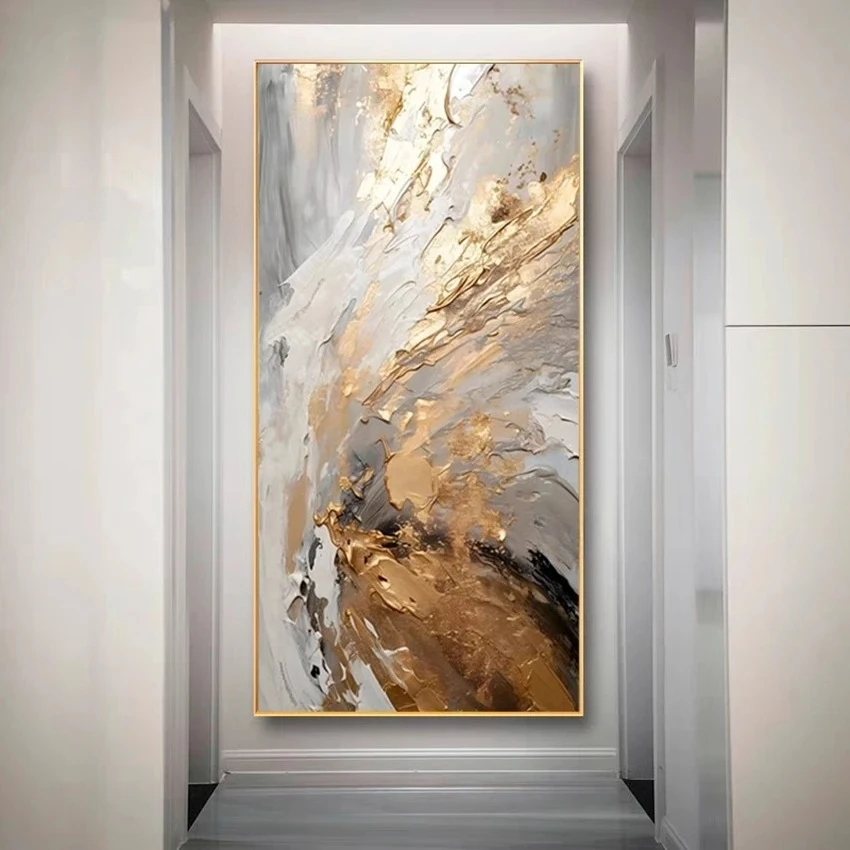 

1 шт., большой размер, ручная роспись, абстрактная картина маслом на холсте, безрамная настенная картина маслом для гостиной и украшения дома