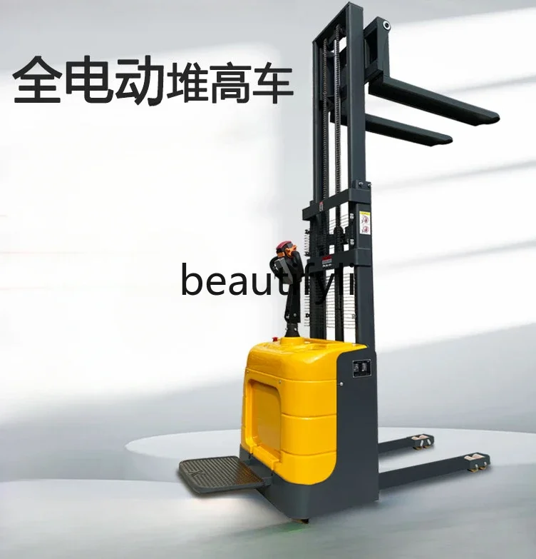 

Small all-electric forklift 1 ton 2 tons electric stacker hydraulic handling lifting truck automatic lifting forklift