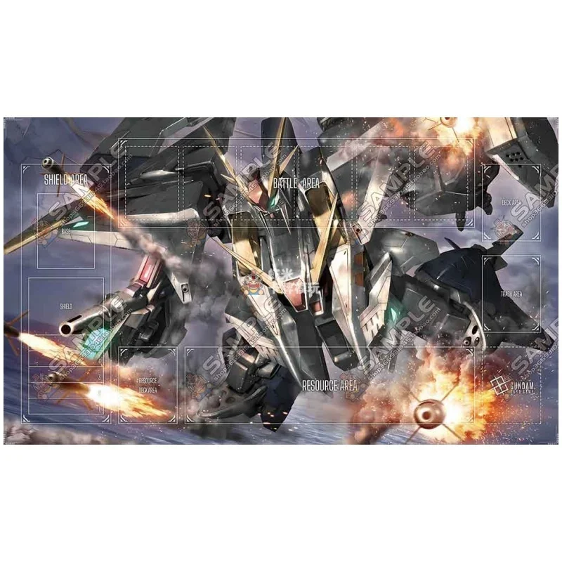 البدلة المتنقلة جاندام هاثاواي سلسلة TCG 600X350mm لاعب واحد بطاقة المعركة Playmat أنيمي الكرتون المبارزة طبق المطاط الجدول وسادة #6