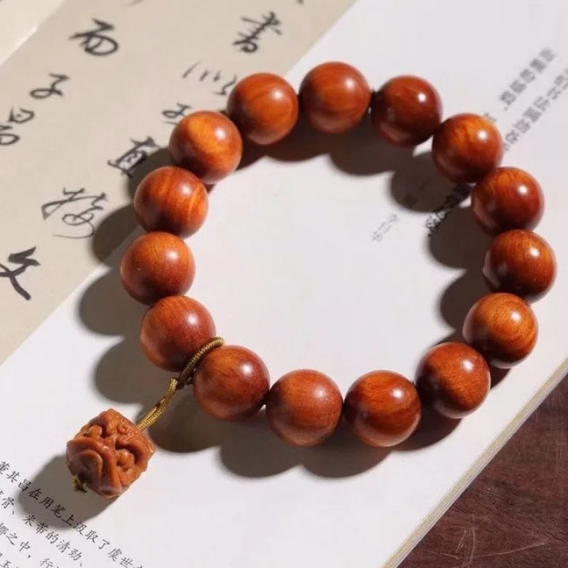 

Indonesian Ice Blood Dragon Wood with Fully Transparent , 108 Beads, Unisex Couple's Bracelet