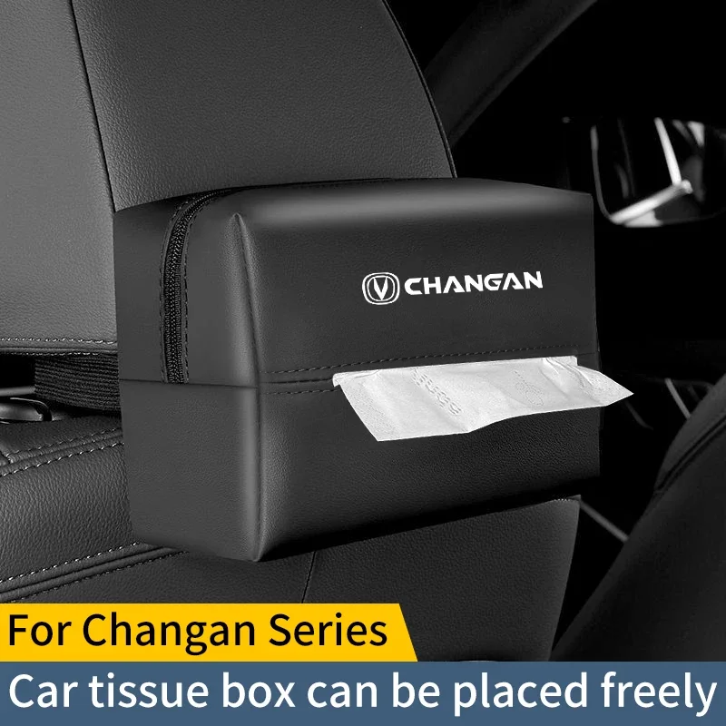 For Changan Uni k T  CS25 CS35 CS55 CS75 CS85 CS95 Car Tissue Box Car Armrest Box Sun Visor Backrest Hanging Paper Box