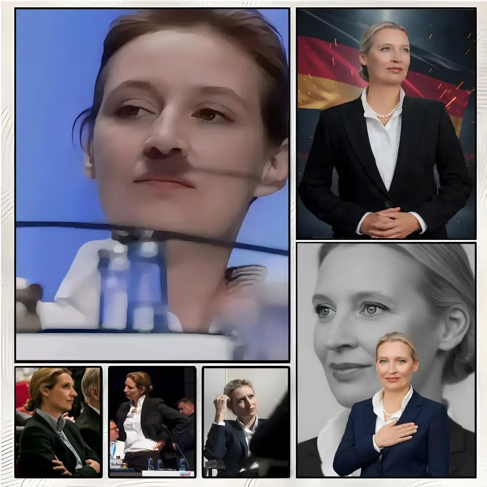 political character graphic A-Alice Elisabeth Weidel Poster Superior Home Space Pub Indoor Decorative Art & Home Decor